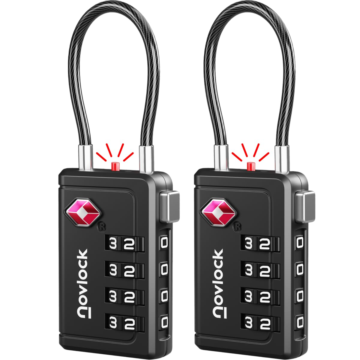 Candados TSA con Indicador de Apertura (2 uds.)